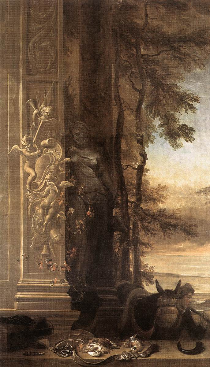 Game Still-Life with Statue of Diana